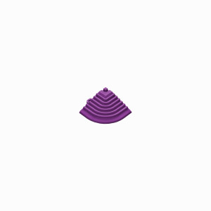 Abschlusskante für 18mm Klickfliesen Eckteil violett